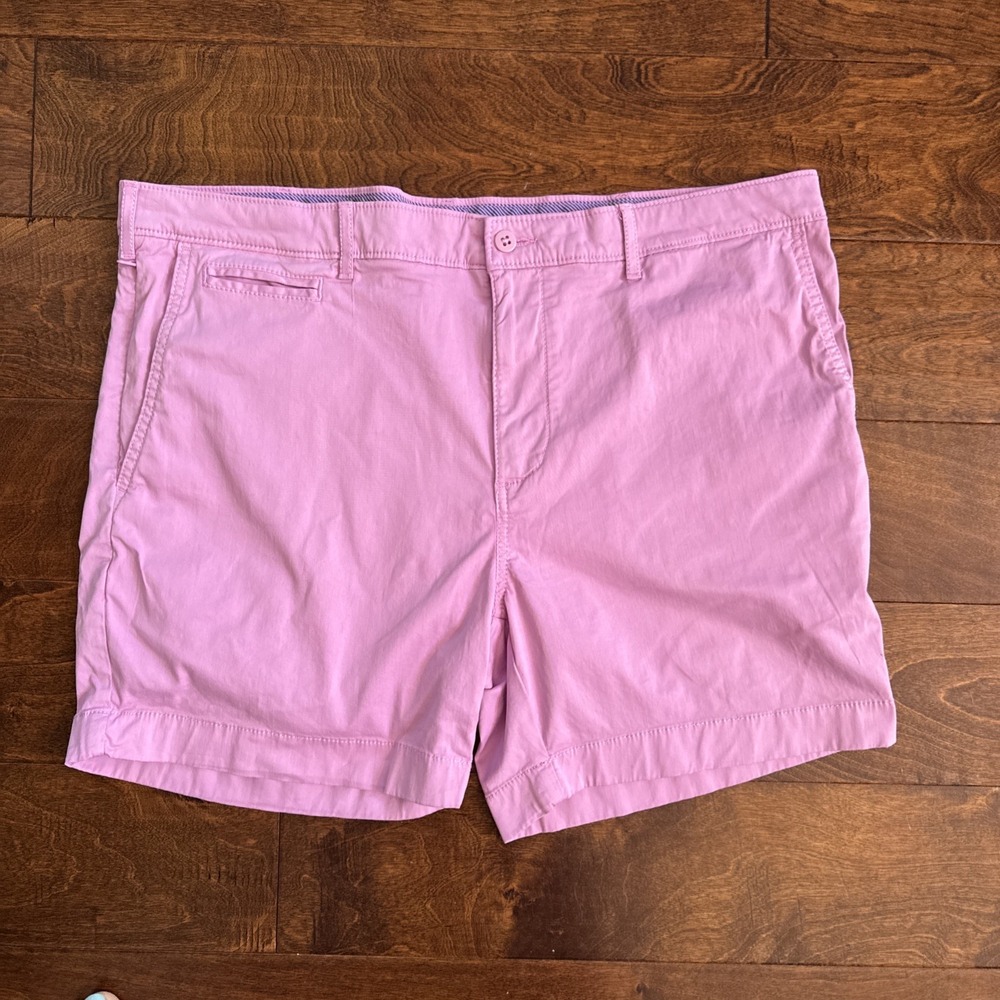 Cremieux  Soho Fit Chino Shorts Lavender Pink Cotton Blend 6" Inseam Men's Sz 38